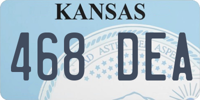 KS license plate 468DEA