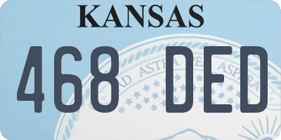 KS license plate 468DED