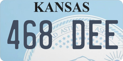 KS license plate 468DEE