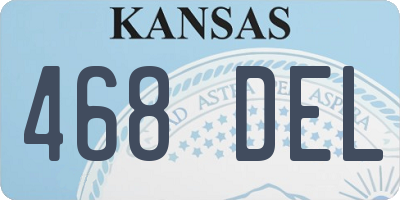 KS license plate 468DEL