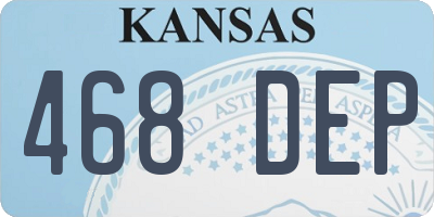 KS license plate 468DEP
