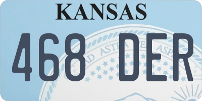 KS license plate 468DER