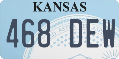 KS license plate 468DEW