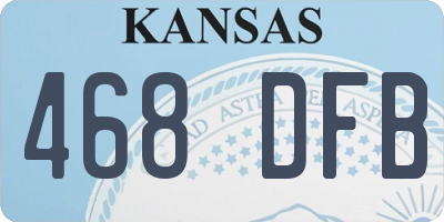 KS license plate 468DFB