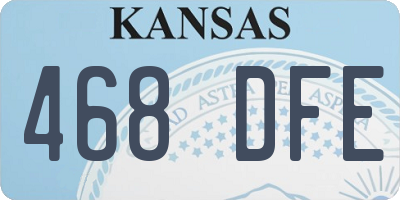 KS license plate 468DFE