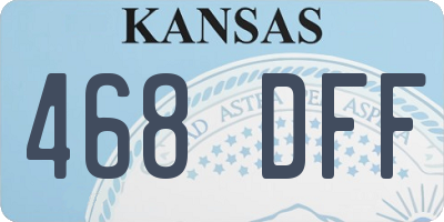 KS license plate 468DFF