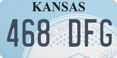 KS license plate 468DFG
