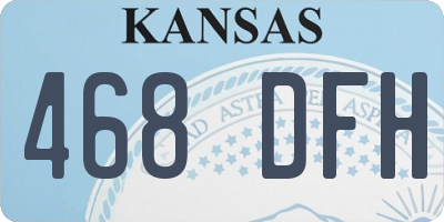 KS license plate 468DFH