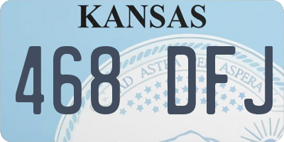 KS license plate 468DFJ
