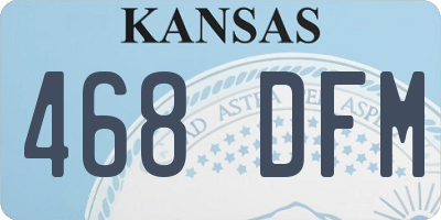 KS license plate 468DFM