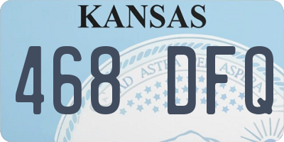 KS license plate 468DFQ