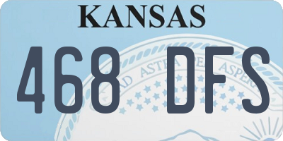KS license plate 468DFS