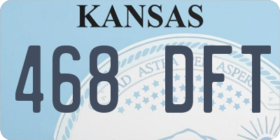 KS license plate 468DFT