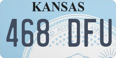 KS license plate 468DFU