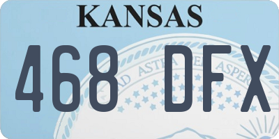KS license plate 468DFX