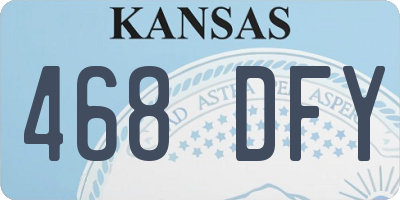 KS license plate 468DFY