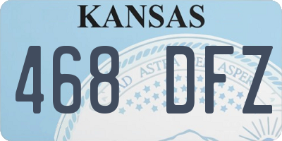 KS license plate 468DFZ