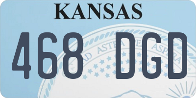 KS license plate 468DGD
