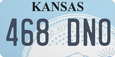 KS license plate 468DNO
