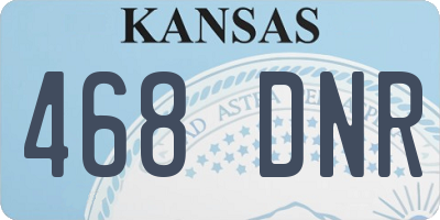 KS license plate 468DNR