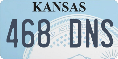 KS license plate 468DNS