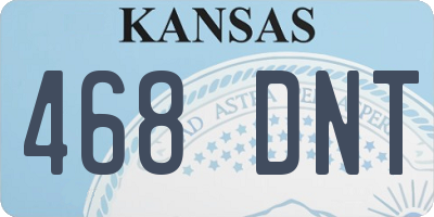 KS license plate 468DNT