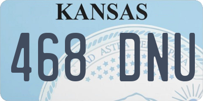 KS license plate 468DNU