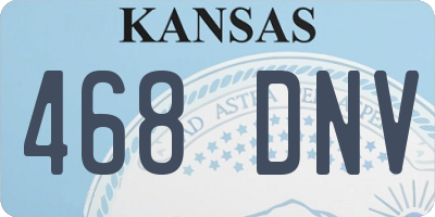 KS license plate 468DNV