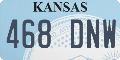KS license plate 468DNW