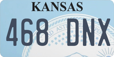 KS license plate 468DNX