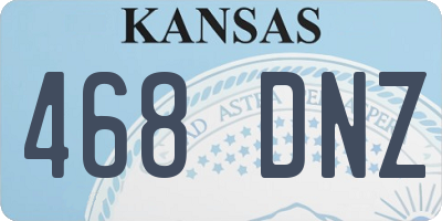 KS license plate 468DNZ