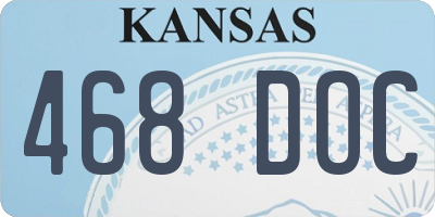 KS license plate 468DOC
