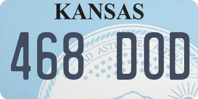 KS license plate 468DOD