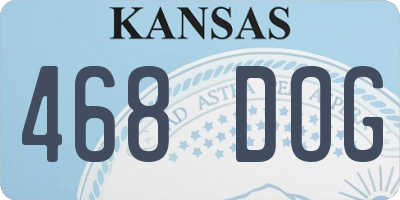 KS license plate 468DOG