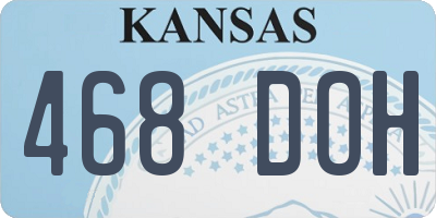 KS license plate 468DOH