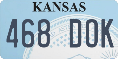 KS license plate 468DOK