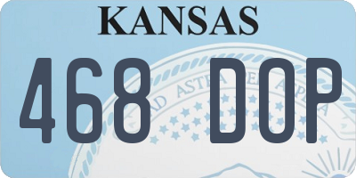 KS license plate 468DOP