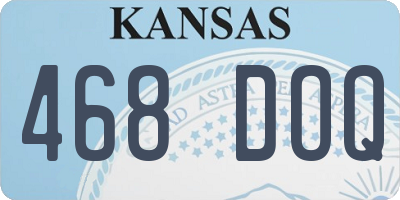 KS license plate 468DOQ