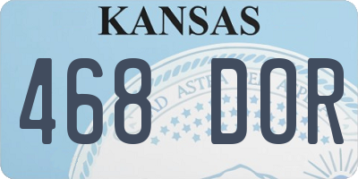 KS license plate 468DOR