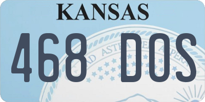 KS license plate 468DOS