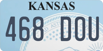 KS license plate 468DOU