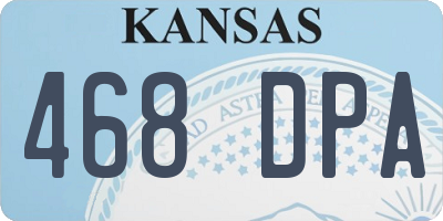 KS license plate 468DPA