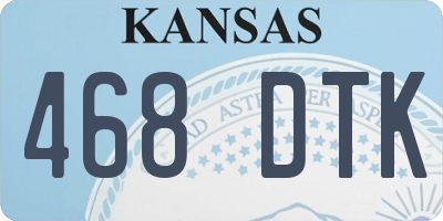 KS license plate 468DTK