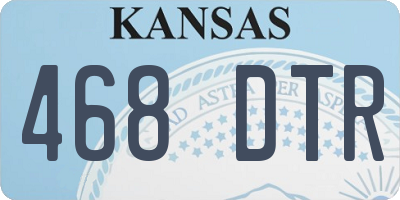 KS license plate 468DTR