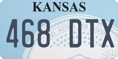 KS license plate 468DTX
