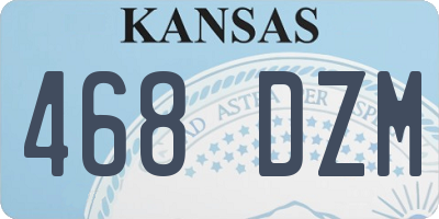 KS license plate 468DZM