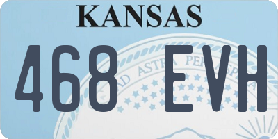 KS license plate 468EVH