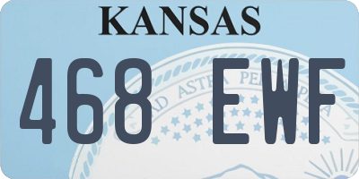 KS license plate 468EWF