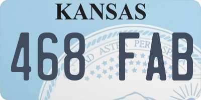 KS license plate 468FAB