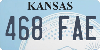 KS license plate 468FAE